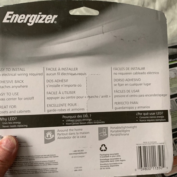 Tap lights - lot of five, eco light, energizer, command - Picture 3 of 3